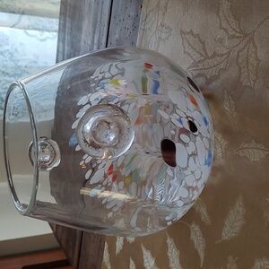 NWT Vietri Blown Glass Ice Bucket